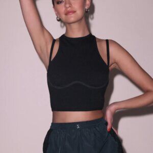 Fleur du Mal Strappy Ribbed Tank